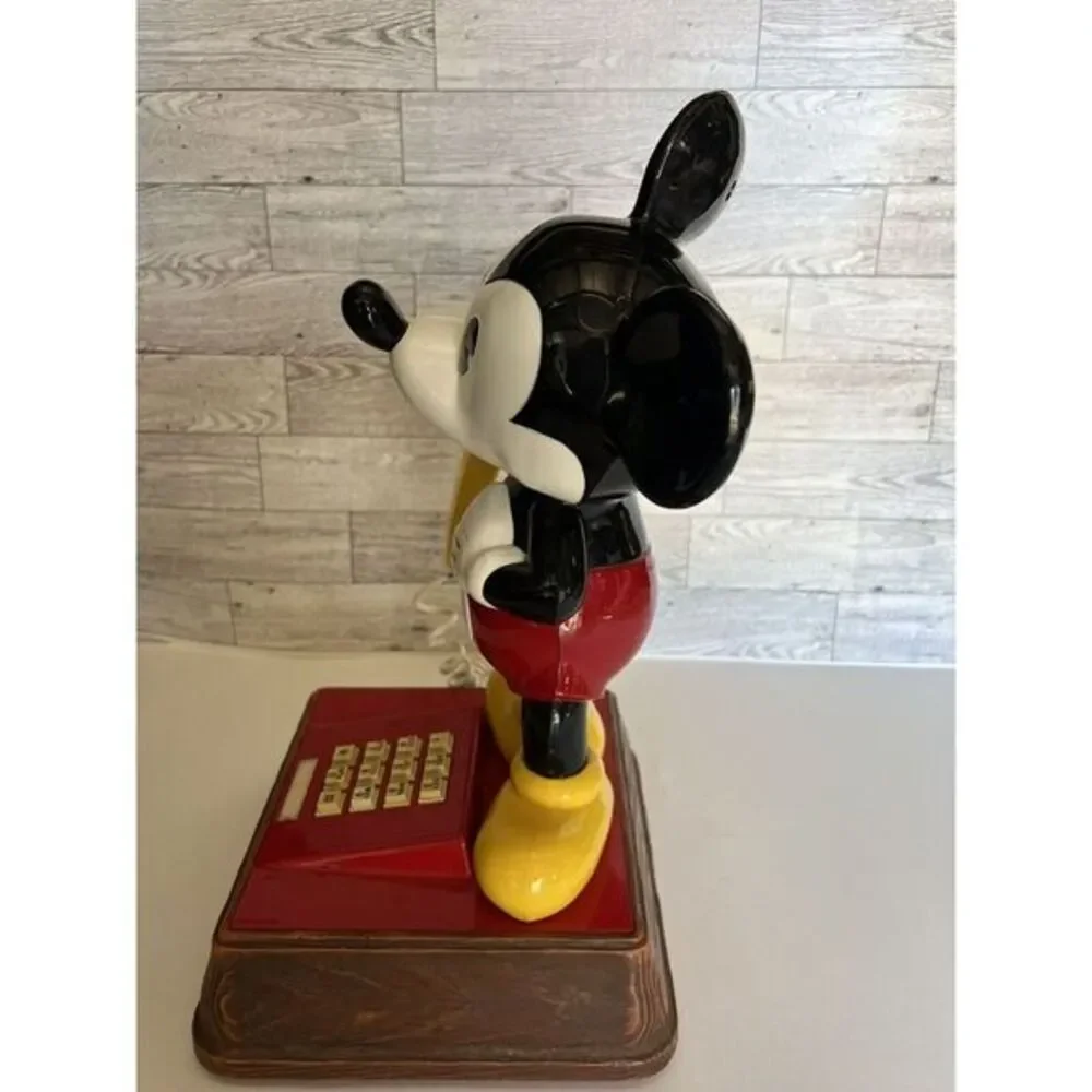 Disney Mickey Mouse Figure Phone Vintage 1976 Push Button‎ Landline Untested